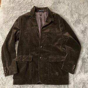 SOLD! Vintage Polo Ralph Lauren Mens L Corduroy Jacket 3Knot Button Blazer Brown